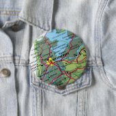 アムステルダムのネザーランド地図 缶バッジ (インサイチュ)