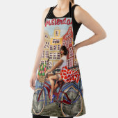 アムステルダムのポスター:ピンアップガールサイクリング。 エプロン (インサイチュ)