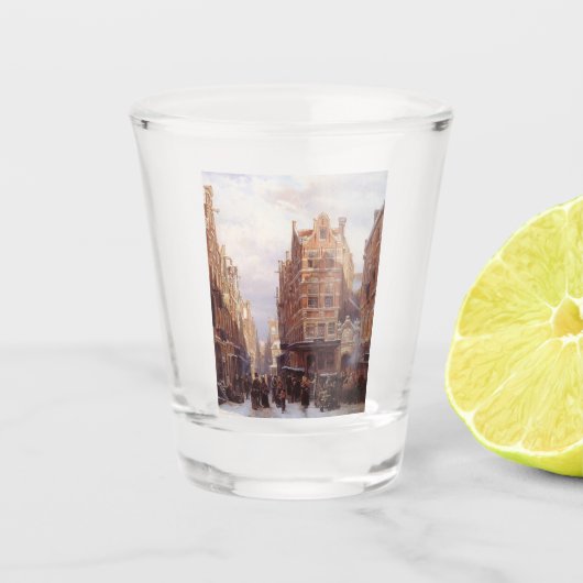アムステルダムのユダヤ人地区(ヴィンテージシティシーン) ショットグラス (正面)