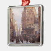 アムステルダムのユダヤ人地区(ヴィンテージシティシーン) メタルオーナメント (左)