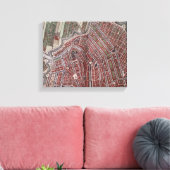 アムステルダムのレプリカ市地図1652 キャンバスプリント (インサイチュ (リビング))