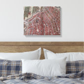 アムステルダムのレプリカ市地図1652 キャンバスプリント (インサイチュ (寝室))