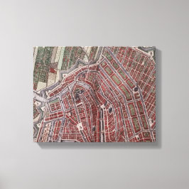 アムステルダムのレプリカ市地図1652 キャンバスプリント