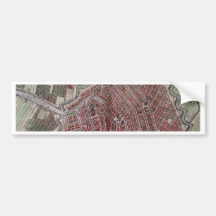 アムステルダムのレプリカ市地図1652 バンパーステッカー