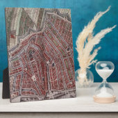 アムステルダムのレプリカ市地図1652 フォトプラーク (側面)