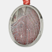 アムステルダムのレプリカ市地図1652 メタルオーナメント (左)