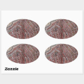 アムステルダムのレプリカ市地図1652 楕円形シール (シート)