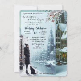 アムステルダムの冬のお祝い 招待状