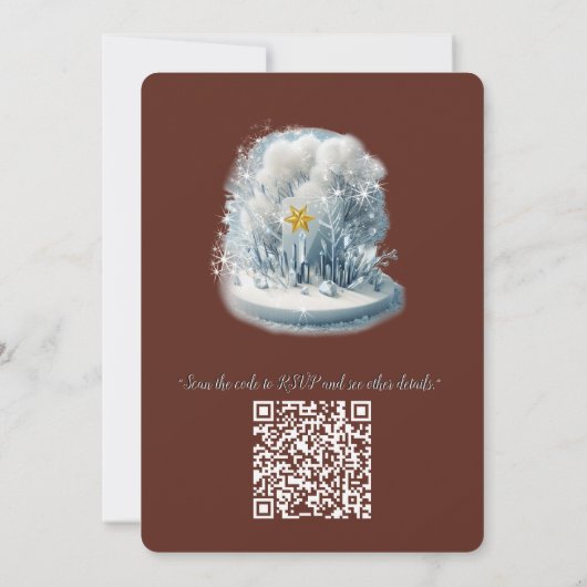 アムステルダムの冬のお祝い 招待状 (裏面)