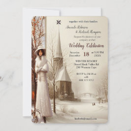 アムステルダムの冬のお祝い 招待状