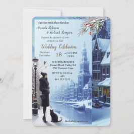 アムステルダムの冬のお祝い 招待状