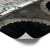 アムステルダムの冬の運河 ポスター (角)