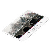 アムステルダムの冬の運河 マグネット (左側)