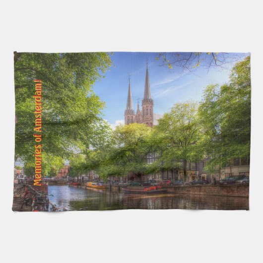 アムステルダムの土産 – デクリイツベルグ，シンゲルカナル キッチンタオル (横)