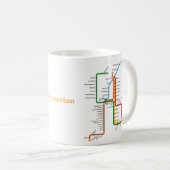 アムステルダムの地下鉄のマグ コーヒーマグカップ (正面右)