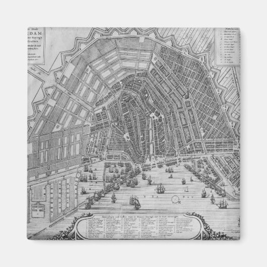 アムステルダムの地図, 1662 マグネット (正面)