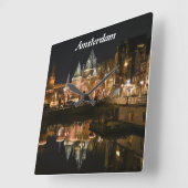 アムステルダムの壁掛け時計 スクエア壁時計 (傾斜)