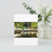 アムステルダムの夜間運河，オランダ ポストカード (スタンド正面)