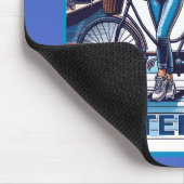 アムステルダムの女の子、自転車でブリッジ マウスパッド (コーナー)