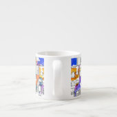 アムステルダムの家:水の色シームレスなパターン エスプレッソカップ (裏面)