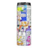 アムステルダムの家：水の色シームレスなパターン タンブラー (裏面)