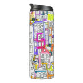 アムステルダムの家：水の色シームレスなパターン タンブラー (回転右)