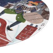 アムステルダムの屋根の上のシンタークラースとピート カッティングボード (角)