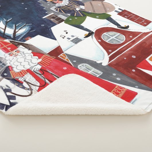 アムステルダムの屋根の上のシンタークラースとピート シェルパブランケット (3/4)