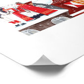 アムステルダムの屋根の上のシンタークラースとピート ポスター (角)