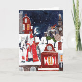 アムステルダムの屋根の上のシンタークラース&ピート カード (正面)