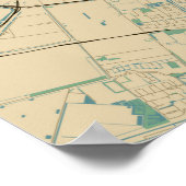 アムステルダムの市地図 ポスター (角)