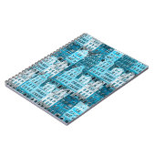 アムステルダムの建築、青い水彩の質感 ノートブック (左側)