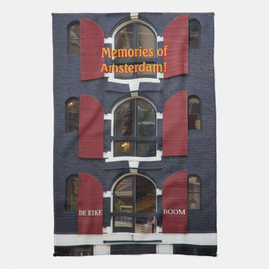 アムステルダムの思い出、オークツリー、デ・エイケンブーム キッチンタオル (縦)