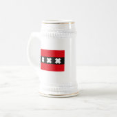 アムステルダムの旗のマグ ビールジョッキ (正面左)