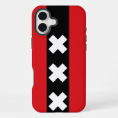 アムステルダムの旗 iPhoneケース (裏面)