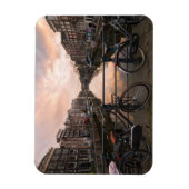 アムステルダムの日没の自転車 マグネット (縦)