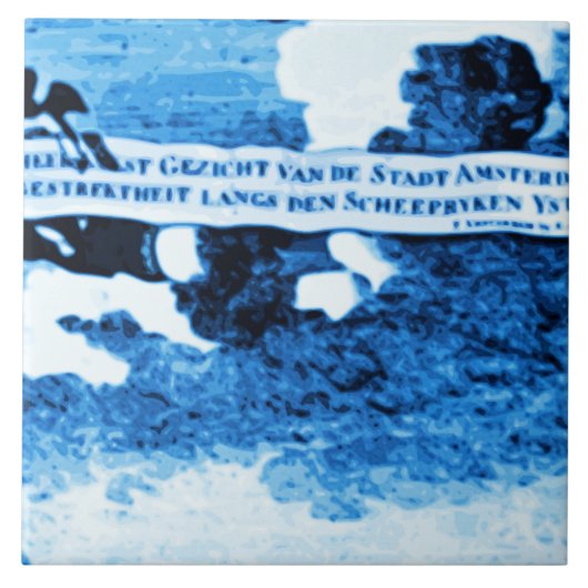 アムステルダムの旧式な船のDelftwareのヴィンテージの一見A2 タイル (正面)