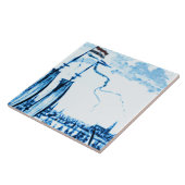 アムステルダムの旧式な船のDelftwareのヴィンテージの一見B3 タイル (側面)