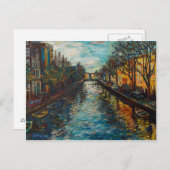 アムステルダムの景色を望むポストカード ポストカード (正面/裏面)