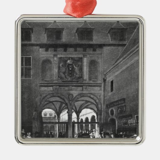 アムステルダムの株式取引所 メタルオーナメント (正面)