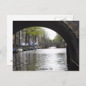 アムステルダムの橋の下 ポストカード (正面/裏面)