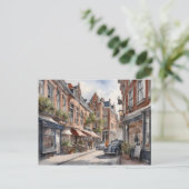 アムステルダムの水絵画色 ポストカード (スタンド正面)