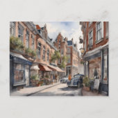 アムステルダムの水絵画色 ポストカード (正面)