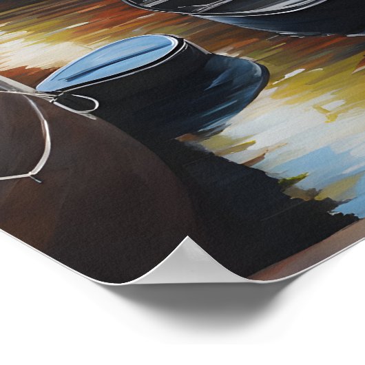 アムステルダムの油彩画アート ポスター (角)