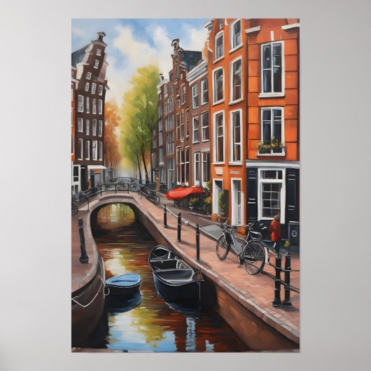 アムステルダムの油彩画アート ポスター (正面)