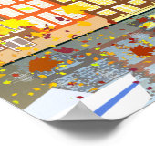 アムステルダムの秋カラフルの街並みポスター ポスター (角)