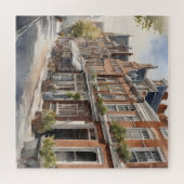 アムステルダムの絵画水彩色 ジグソーパズル (横)
