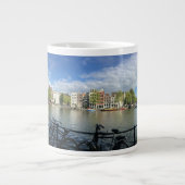 アムステルダムの自転車 ジャンボコーヒーマグカップ (正面)