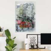 アムステルダムの自転車 ポスター (ホームオフィス)