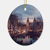 アムステルダムの街並み写真 セラミックオーナメント (左)
